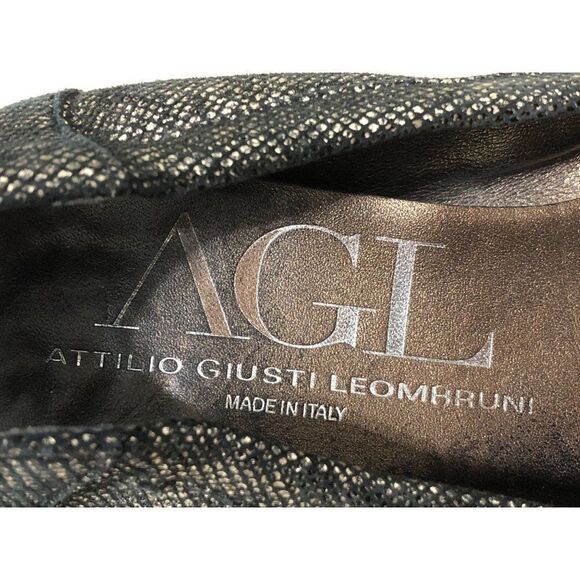 AGL Attilio Giusti Leombruni Leather Ballet Flats Shoes Size 37.5 - Picture 4 of 5